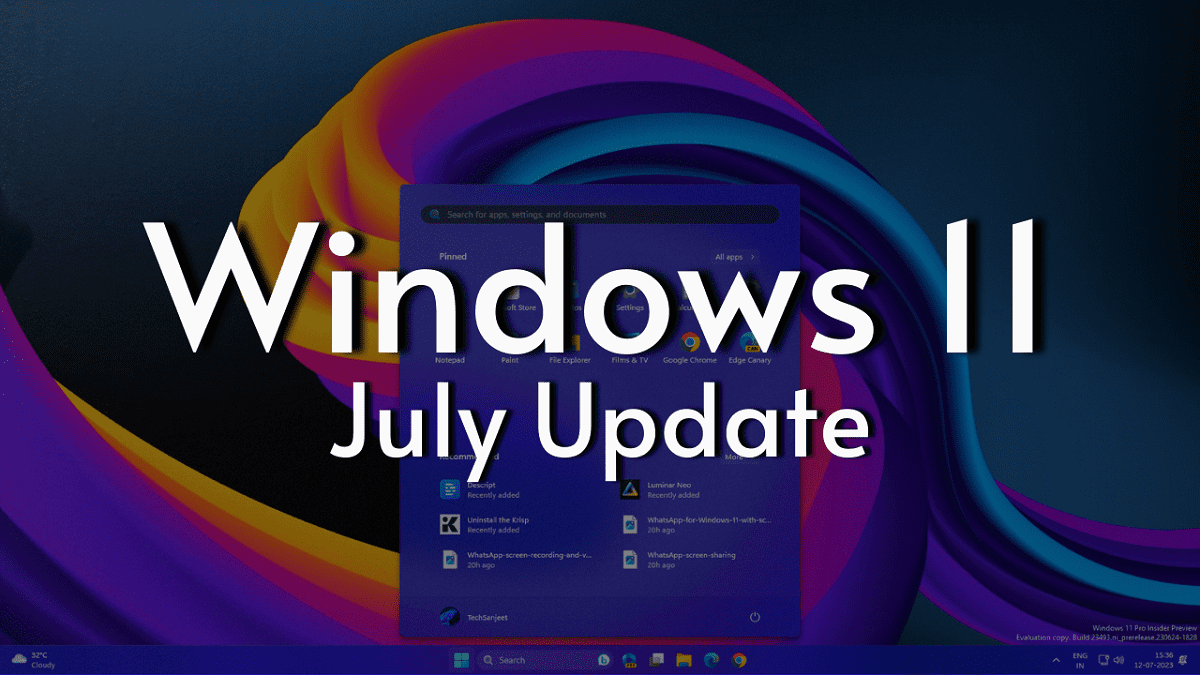 Windows 11 New Update + 12 New Features (KB5028182)